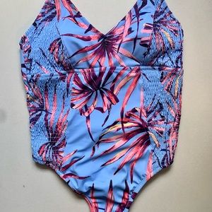 Jessica Simpson Tropical Print One Piece